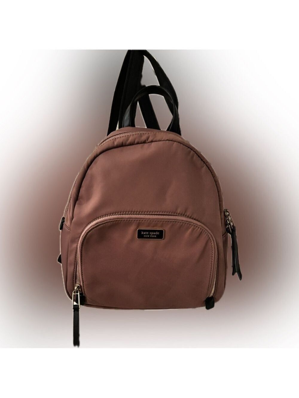Kate Spade Mauve Mini Backpack with Black Straps- like new